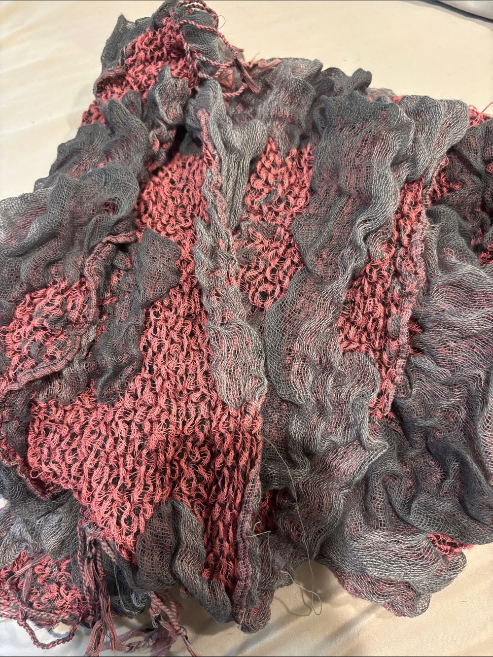Women's Pink and Gray scarf